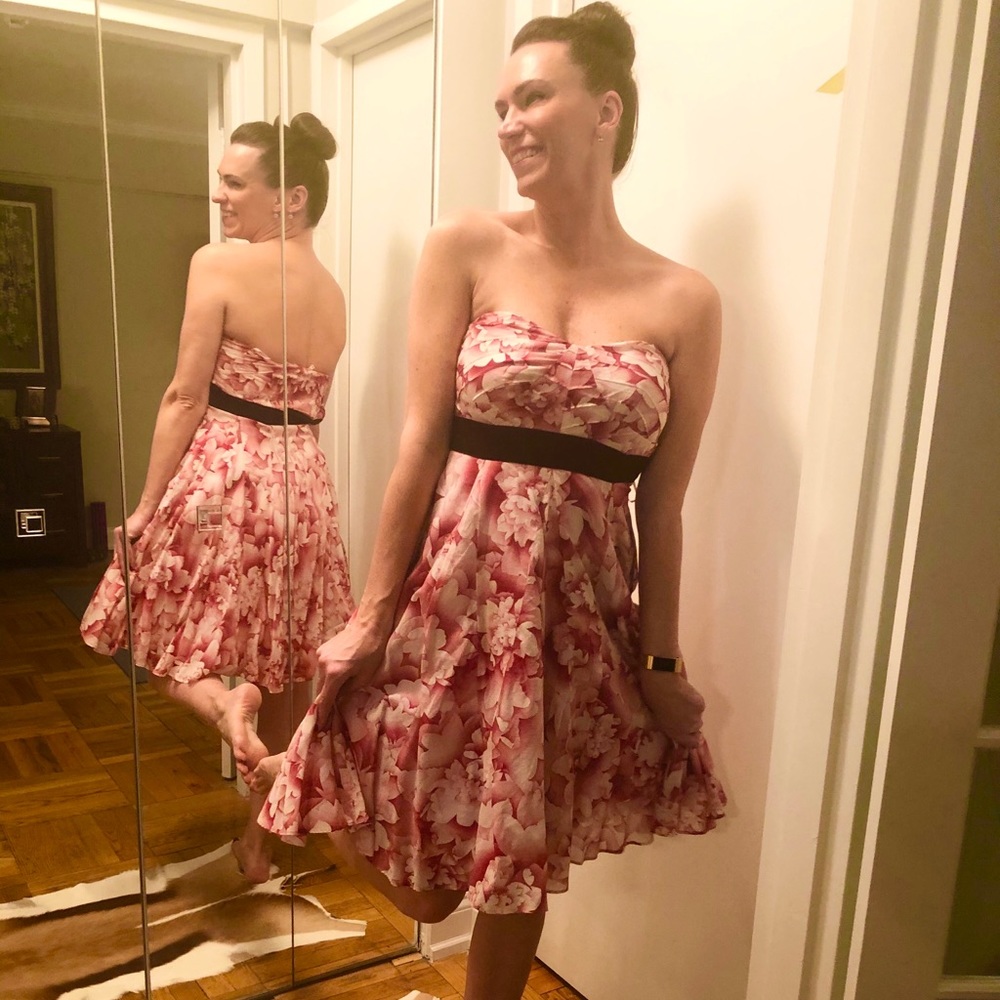 Maeve cocktail dress pink floral